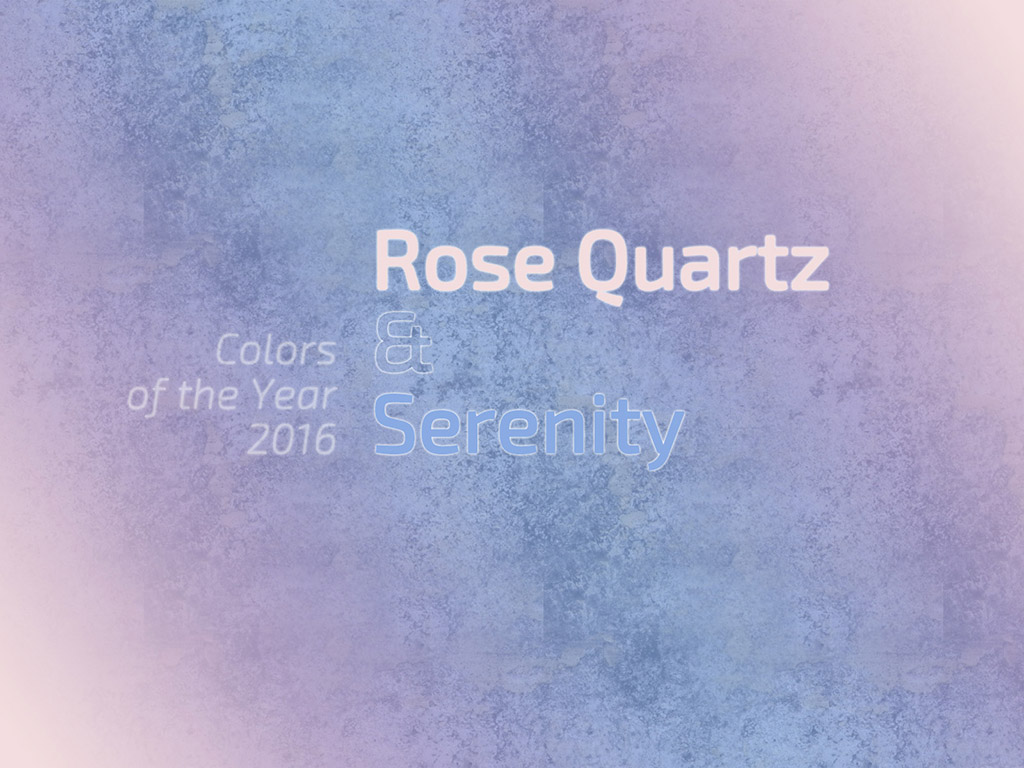 Die Farben des Jahres 2016 - Rose Quartz & Serenity - Colors of the Year