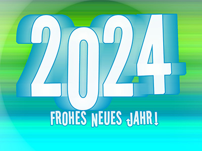 Jahreszahl 2024 - Frohes Neues Jahr!