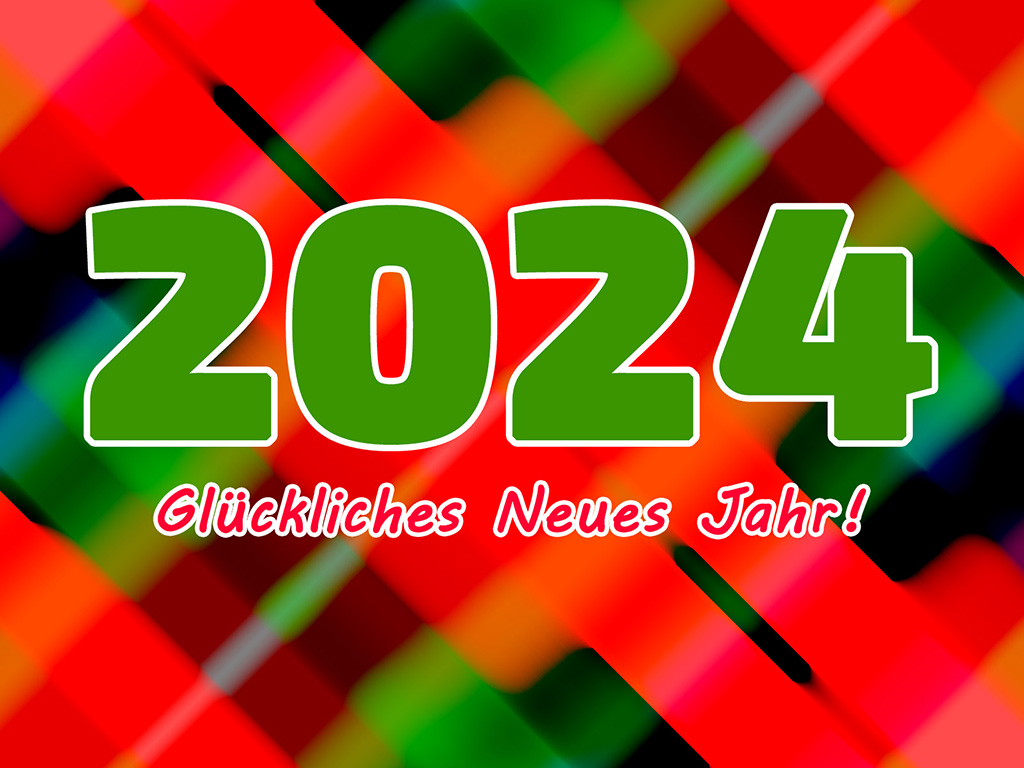 Jahreszahl 2024 - frohes Neues Jahr