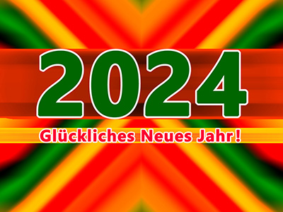 Jahreszahl 2024 - Frohes Neues Jahr!