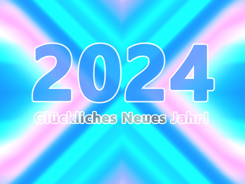 Jahreszahl 2024 - frohes Neues Jahr