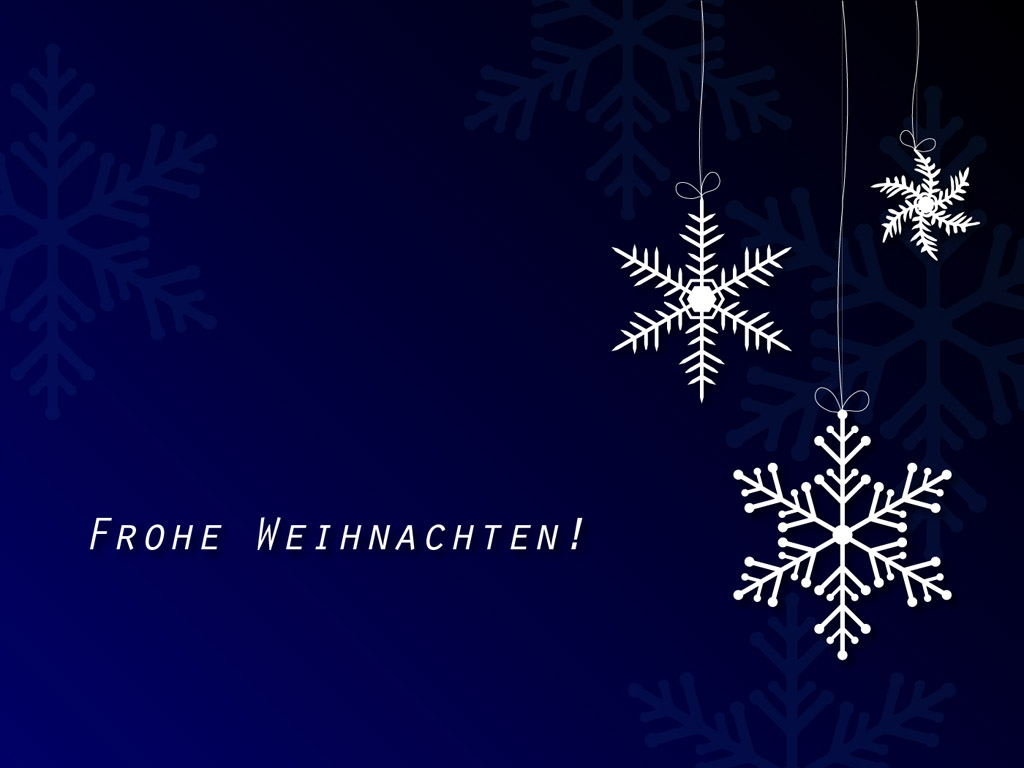 Frohe Weihnachten! - kostenloses Hintergrundbild für Weihnachten mit Schneeflocken, dunkelblau