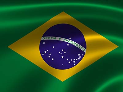 Flagge Brasiliens - brasilianische Fahne