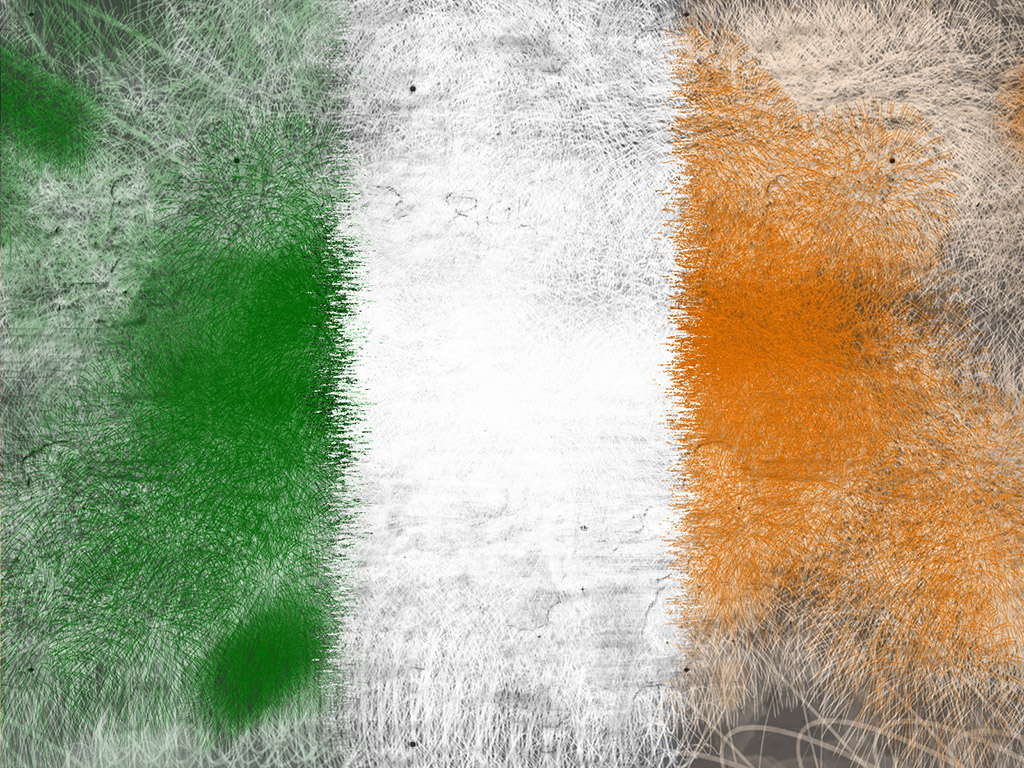 Irlandische Flagge - Grün-Weiss-Orange