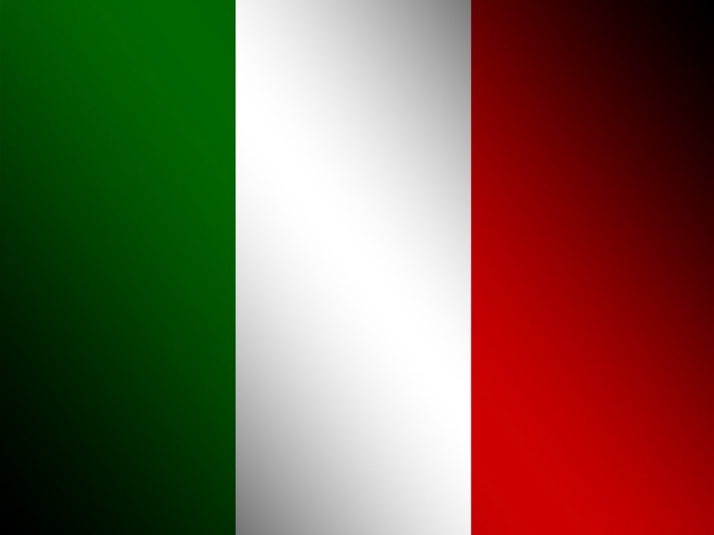 Italienische Flagge - Grün-Weiss-Rot