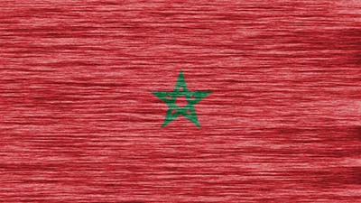 Marokko Nationalflagge - rot und grünes Pentagramm