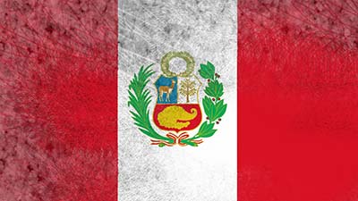 Flagge Peru - rot, weiss, rot