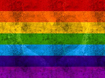 Regenbogenflagge - Fahne - violett, indigo, blau, grün, gelb, orange, rot