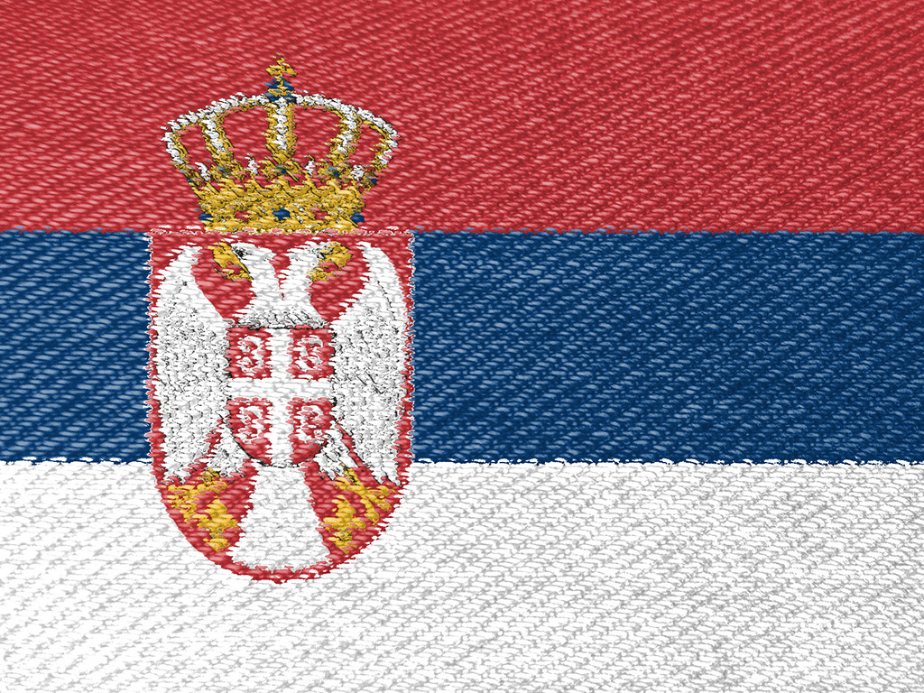 Fahne Serbiens - Serbien Flagge