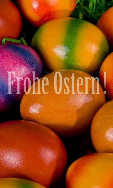 Handy Hintergrundbild: Ostereier - Frohe Ostern!