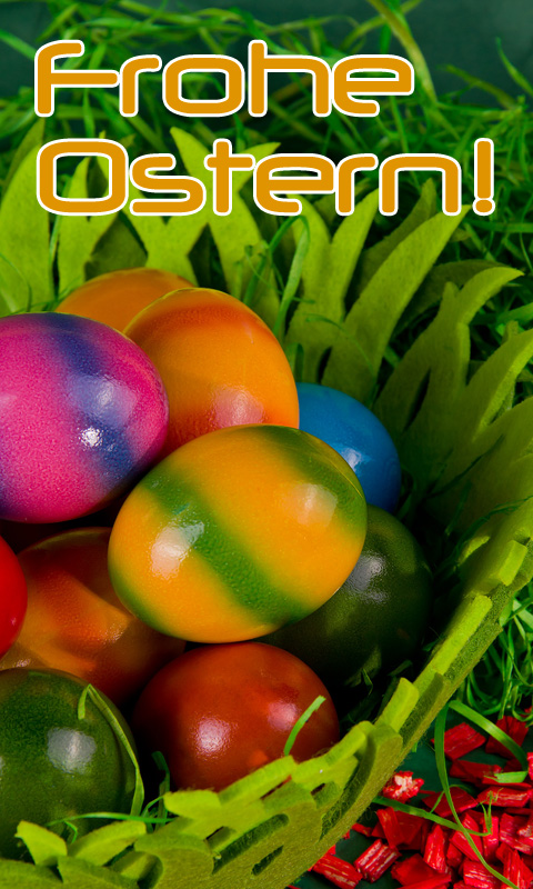 Handy Hintergrundbild: Ostereier - Frohe Ostern!