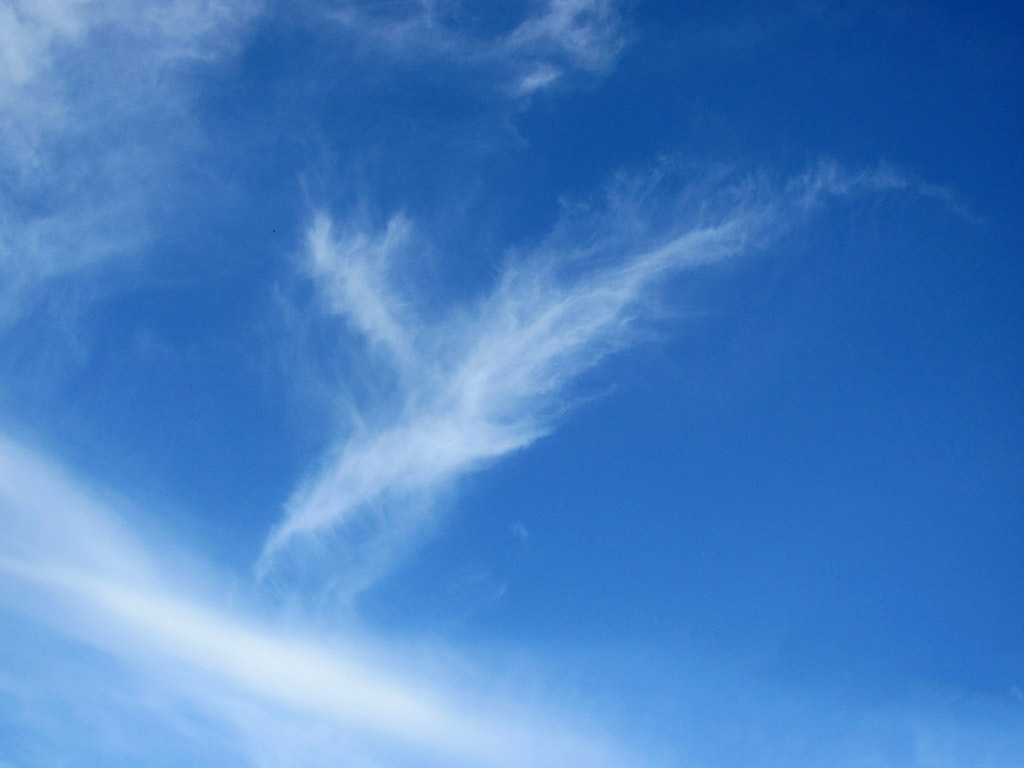 Wolke - blauer Himmel - Kostenloses Hintergrundbild