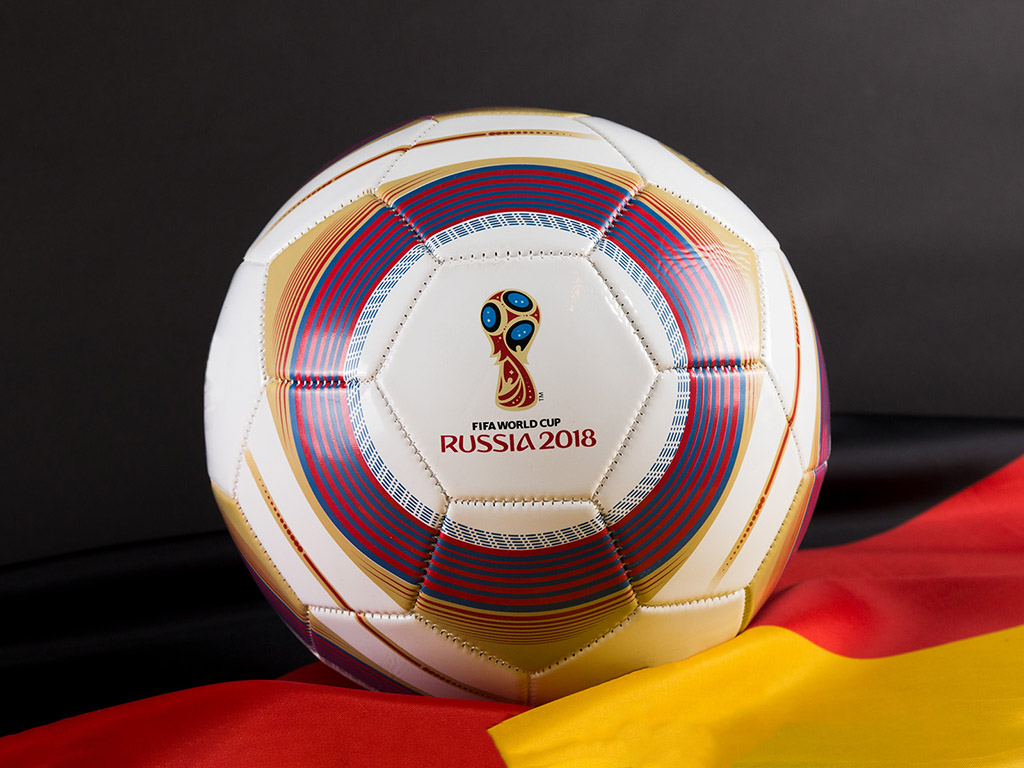 Fussball Weltmeisterschaft 2018 - Russland - Ball, Flagge