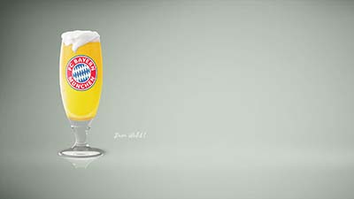 Bundesliga - ein Glas Bier - Fußball - FC Bayern München