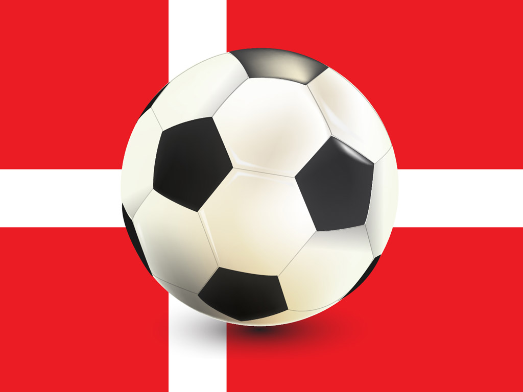 Fussball-Ball - Fussball Dänemark - Hintergrundbild kostenlos