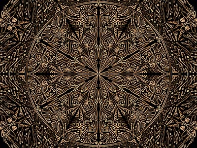Mandala - schwarzer Hintergrund