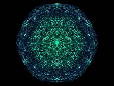 Mandala - schwarzer Hintergrund