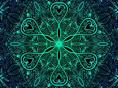Mandala - schwarzer Hintergrund