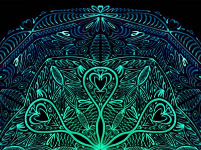 Mandala - schwarzer Hintergrund