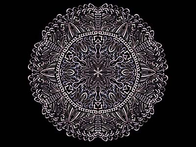 Mandala - schwarzer Hintergrund