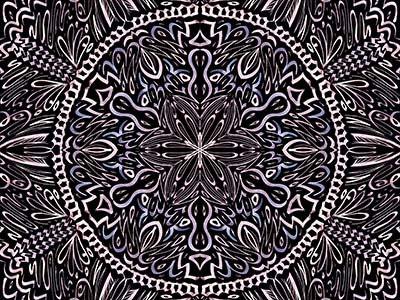 Mandala - schwarzer Hintergrund