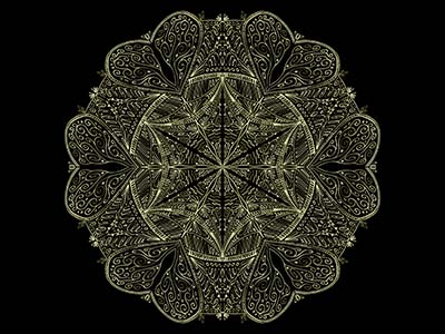 Mandala - schwarzer Hintergrund