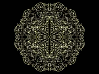 Mandala - schwarzer Hintergrund