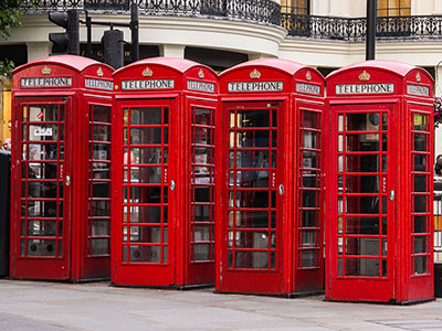 Die Londoner Telefonzellen