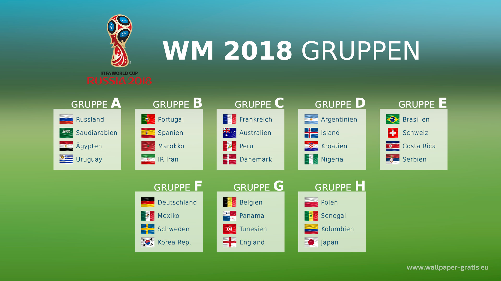 Fussball Wm 2018 Gruppen 001 Hintergrundbild