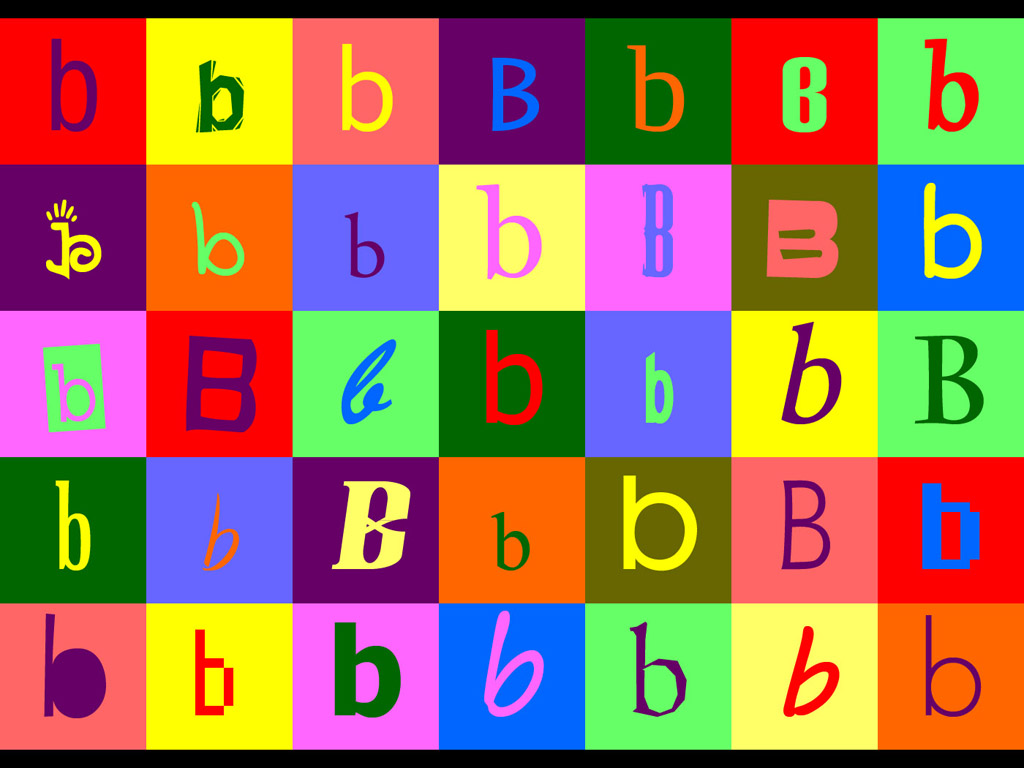 Buchstabe B - bunt