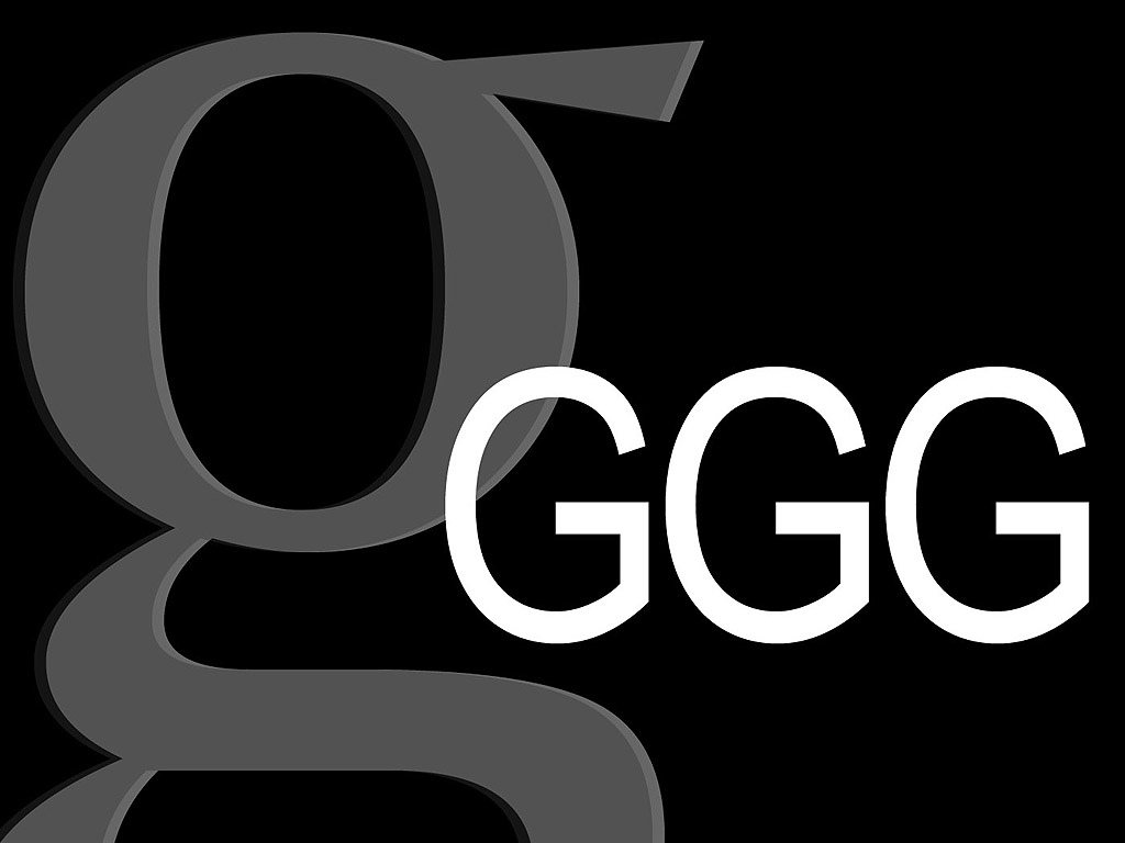 Buchstabe G - schwarz-weiss - Typografie