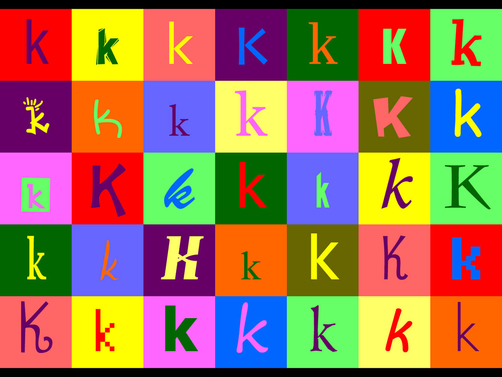 Buchstabe K - bunt