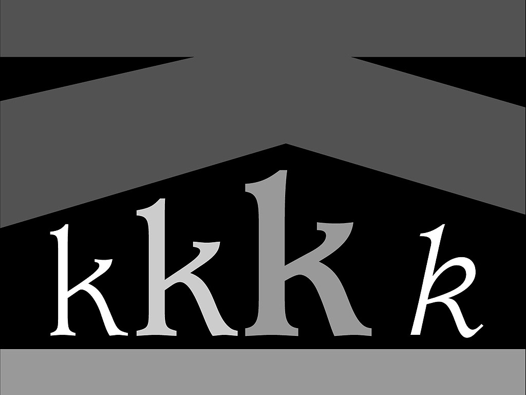 Buchstabe K - schwarz-weiss - Typografie