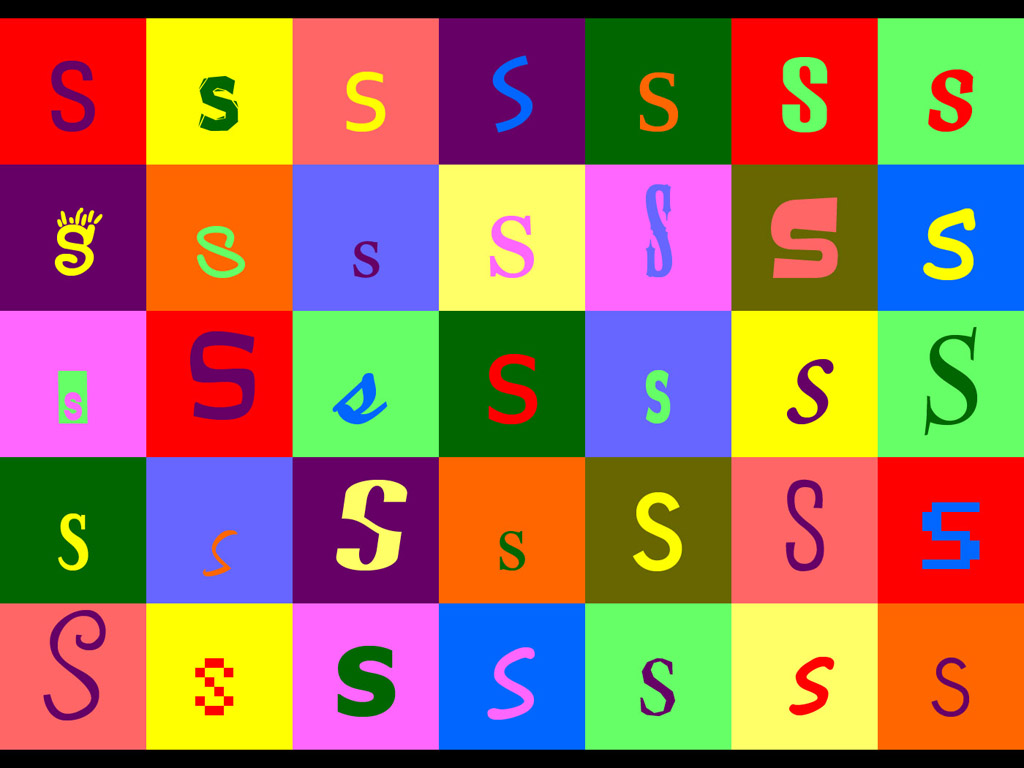 Buchstabe S - bunt