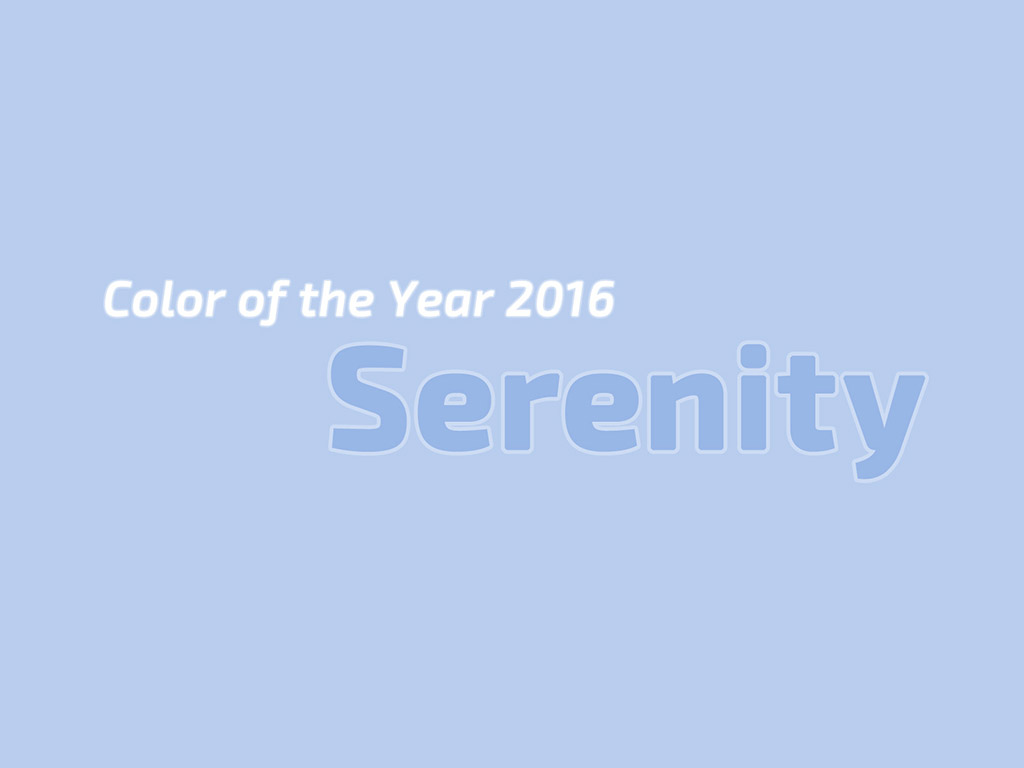Die Farbe des Jahres 2016 - Serenity - Color of the Year