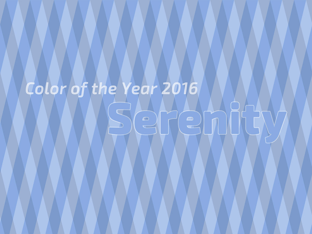 Die Farbe des Jahres 2016 - Serenity - Color of the Year