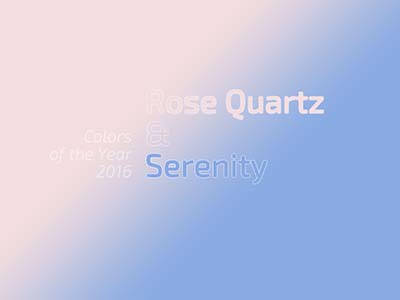 Die Farben des Jahres 2016 - Rose Quartz & Serenity