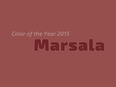 Die Farbe des Jahres 2015 - Marsala