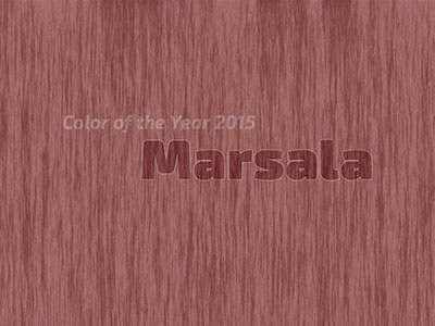 Die Farbe des Jahres 2015 - Marsala