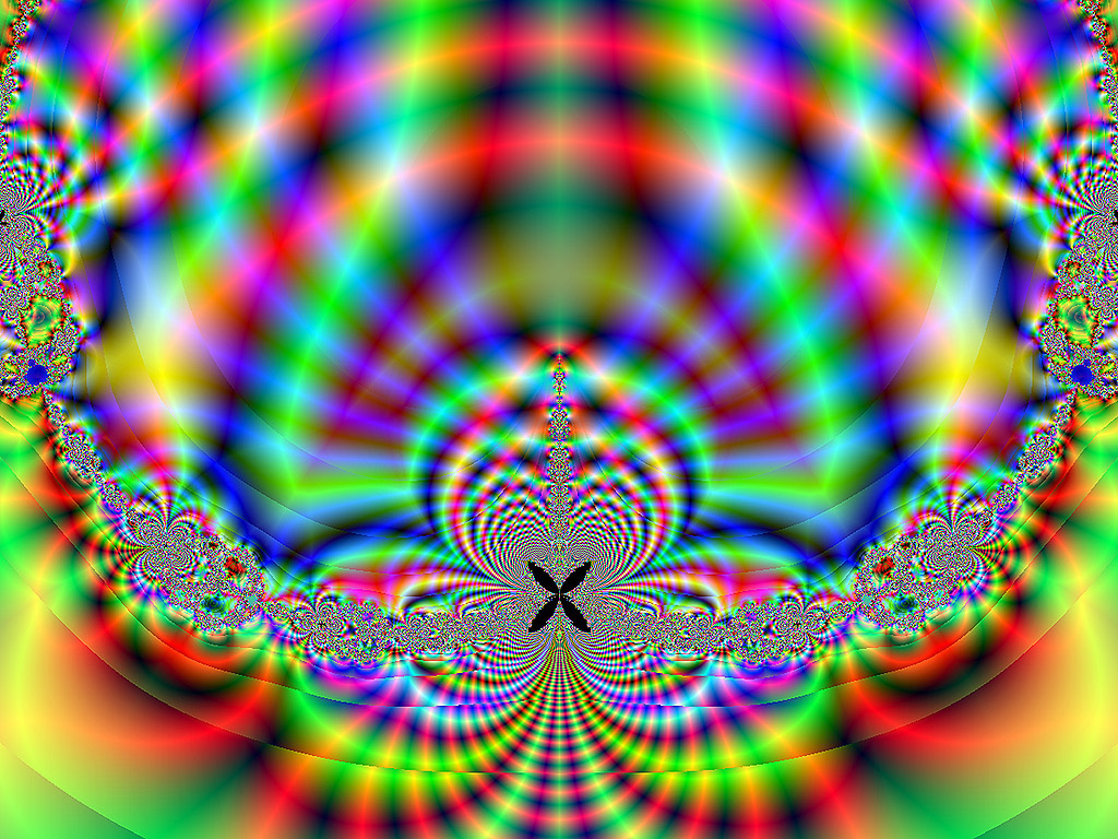 Fraktal - Kostenloses Hintergrundbild - alle Farben des Regenbogens
