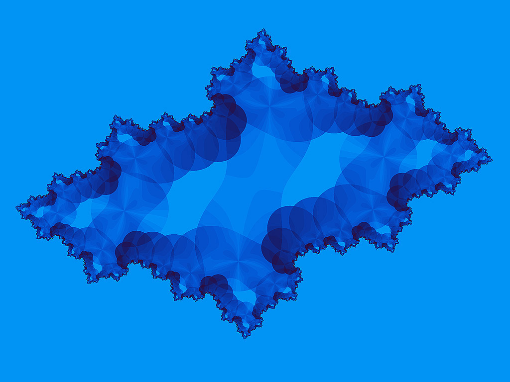 Fraktal - Kostenloses Hintergrundbild - Farbe: blau
