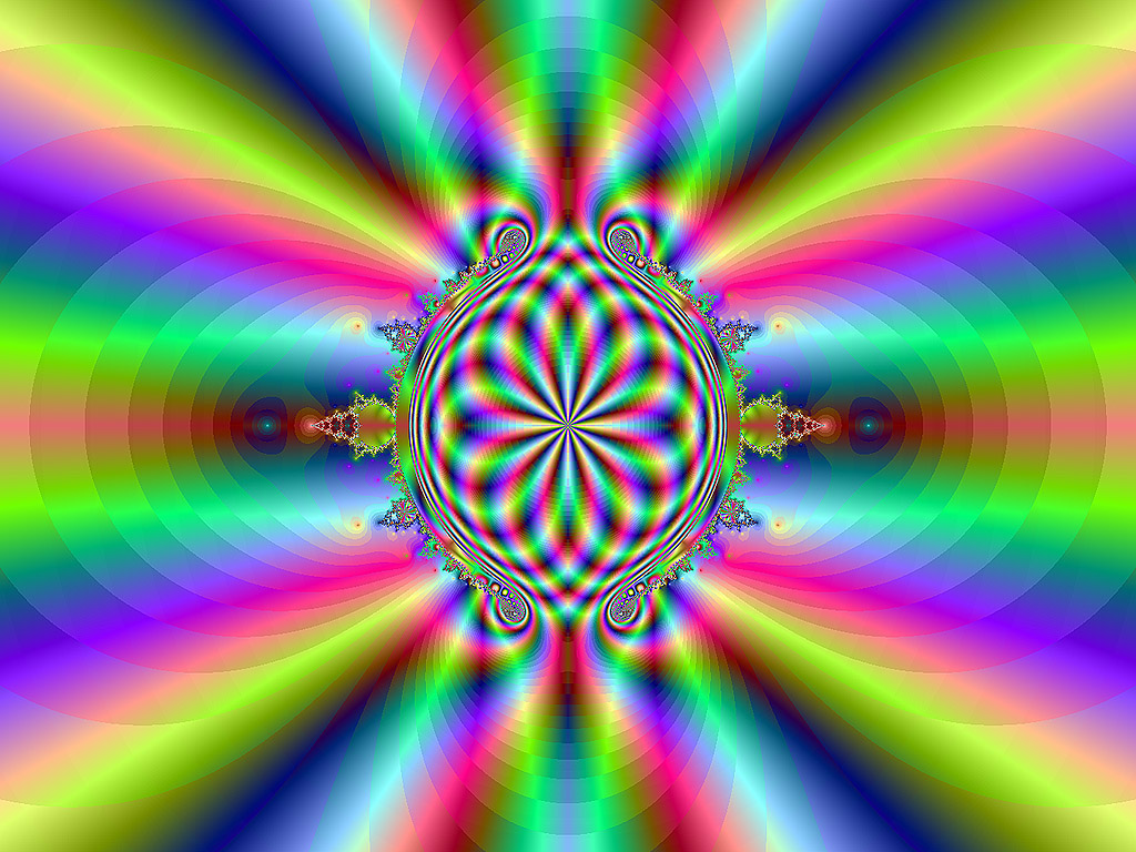 Fraktal - Kostenloses Hintergrundbild - alle Farben des Regenbogens