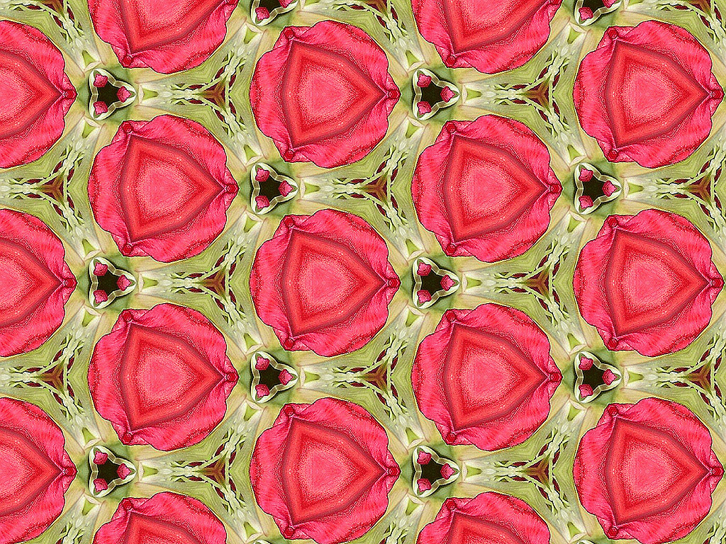 Kaleidoskop - Nahtloser Hintergrund kostenlos - Rosa/Grün