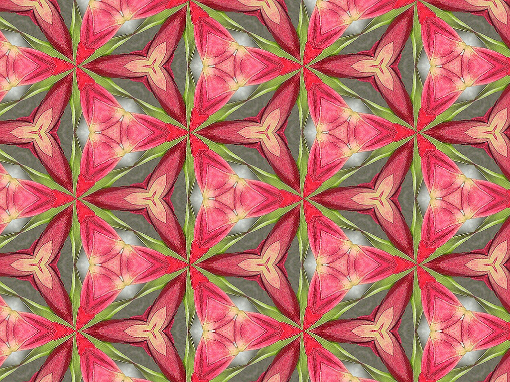 Kaleidoskop - Nahtloser Hintergrund kostenlos - Rosa/Grün/Grau