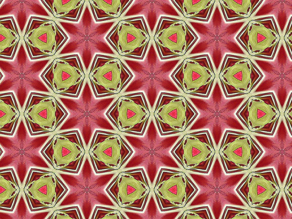Kaleidoskop - Nahtloser Hintergrund kostenlos - Rot/Grün/Weiss