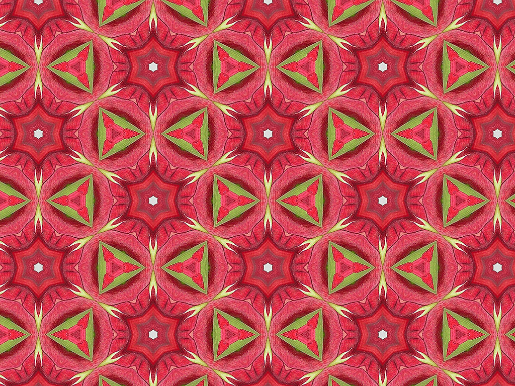Kaleidoskop - Nahtloser Hintergrund kostenlos - Rosa/Weiss/Grün