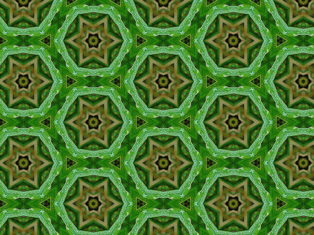 Kaleidoskop - Nahtloser Hintergrund kostenlos - Grün