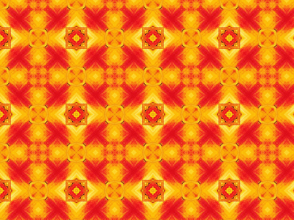 Kaleidoskop - Nahtloser Hintergrund kostenlos - Farbe: rot-gelb-orange
