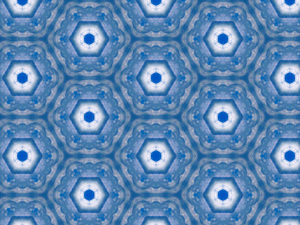 Kaleidoskop - Nahtloser Hintergrund kostenlos - Farben: blau-weiss