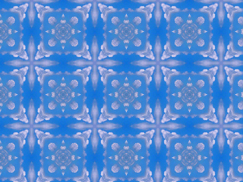 Kaleidoskop - Nahtloser Hintergrund kostenlos - Farben: blau-weiss